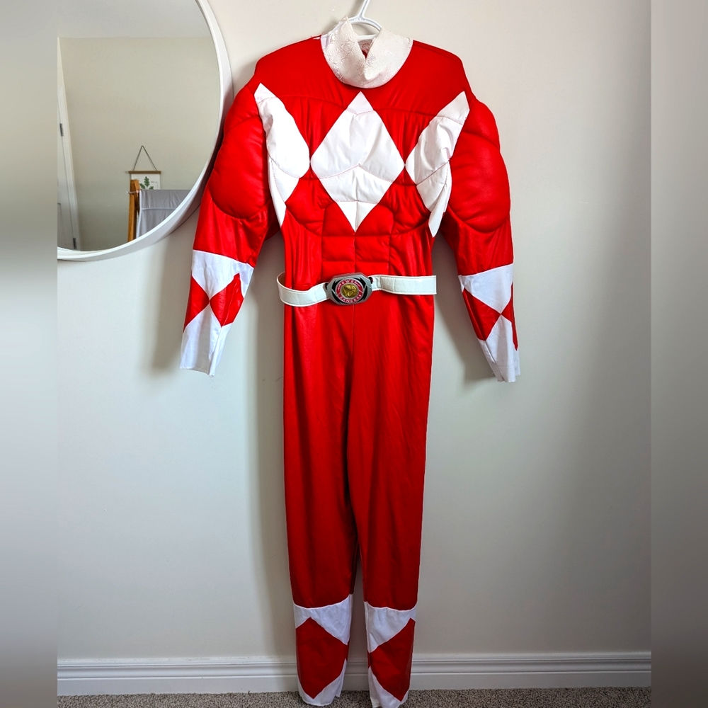 RARE men's Red Ranger Power Rangers costume, Small/Medium